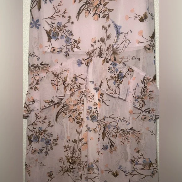 AMERICAN RAG Lavender Floral Prairie Wrap Maxi Dress Size Medium - Picture 5 of 10